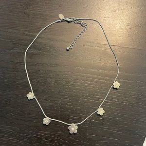 Lia Sophia Silver Flower 16” necklace